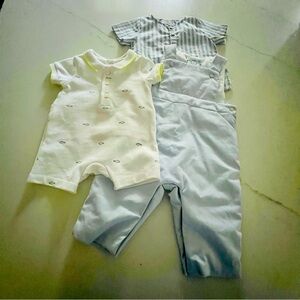 NWOT Jacadi Baby Boy  3 Piece Newborn Bundle 1-3 mo